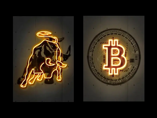 Bull & Bitcoin Canvas Set