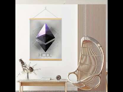 Ethereum "HODL" canvas - with frame